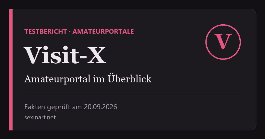 Visit-X Testbericht: Titelgrafik mit Prüfdatum