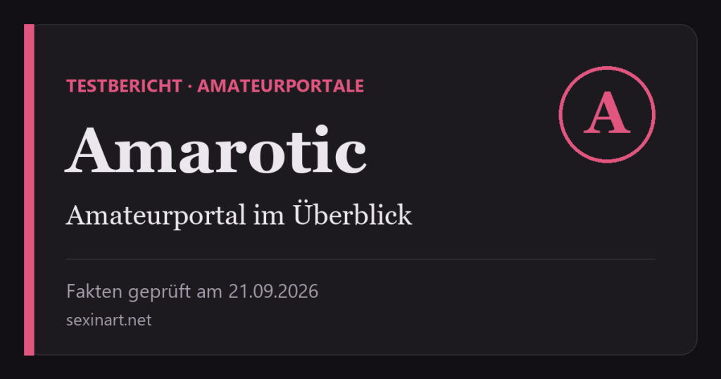 Amarotic Testbericht: Titelgrafik mit Prüfdatum