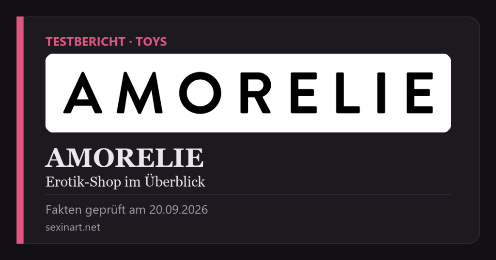 AMORELIE: Titelgrafik mit Prüfdatum