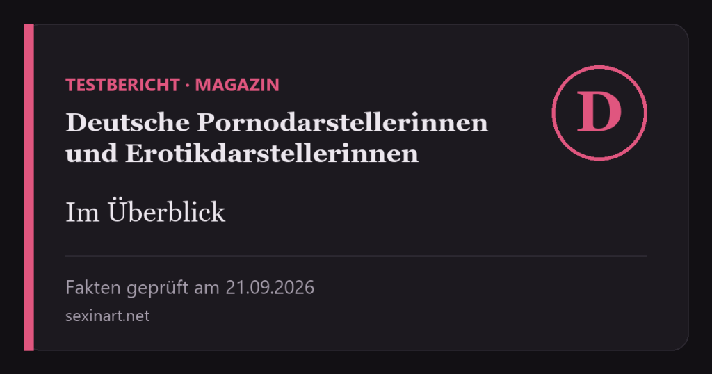 Bekannte deutsche Pornodarstellerinnen: Titelgrafik