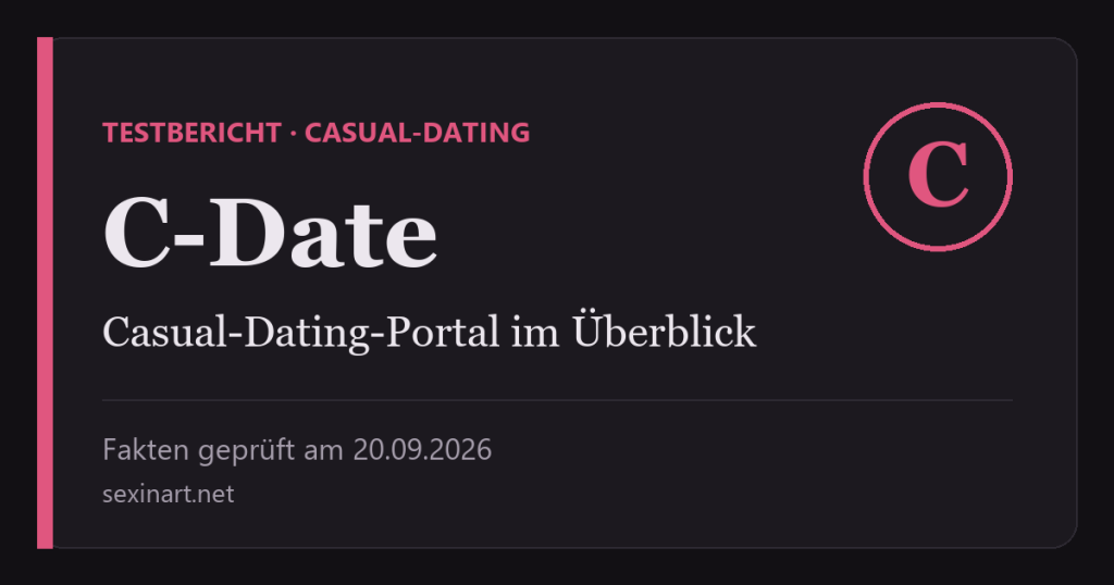 C-Date Testbericht: Titelgrafik mit Prüfdatum
