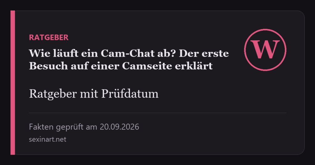 Wie läuft ein Cam-Chat ab? Der erste Besuch auf einer Camseite erklärt: Titelgrafik