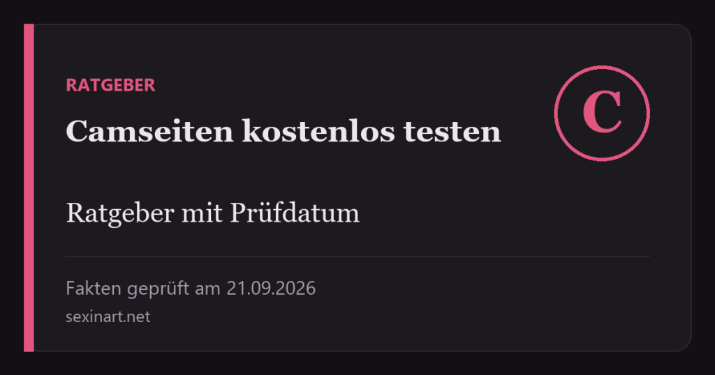 Camseiten kostenlos testen: Titelgrafik
