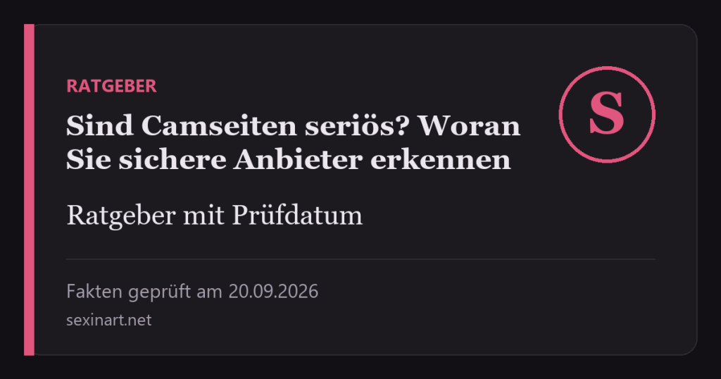 Sind Camseiten seriös? Woran Sie sichere Anbieter erkennen: Titelgrafik