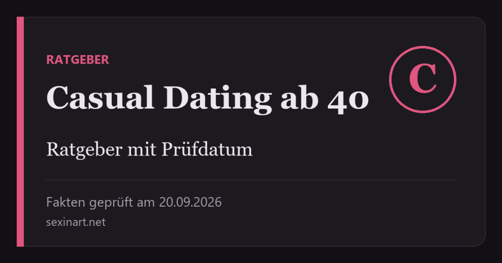 Casual Dating ab 40: Titelgrafik