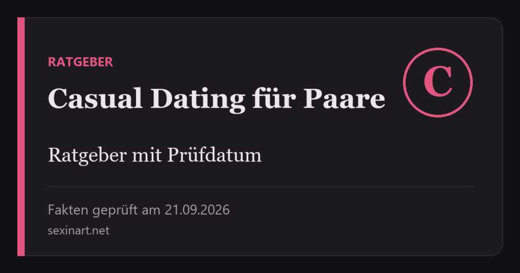 Casual Dating für Paare: Titelgrafik