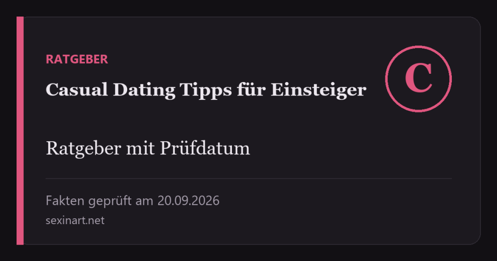 Casual Dating Tipps für Einsteiger: Titelgrafik