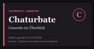 Chaturbate Testbericht: Titelgrafik mit Prüfdatum