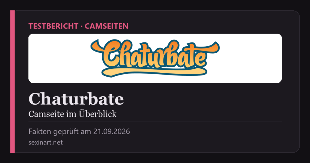 Chaturbate: Titelgrafik mit Prüfdatum
