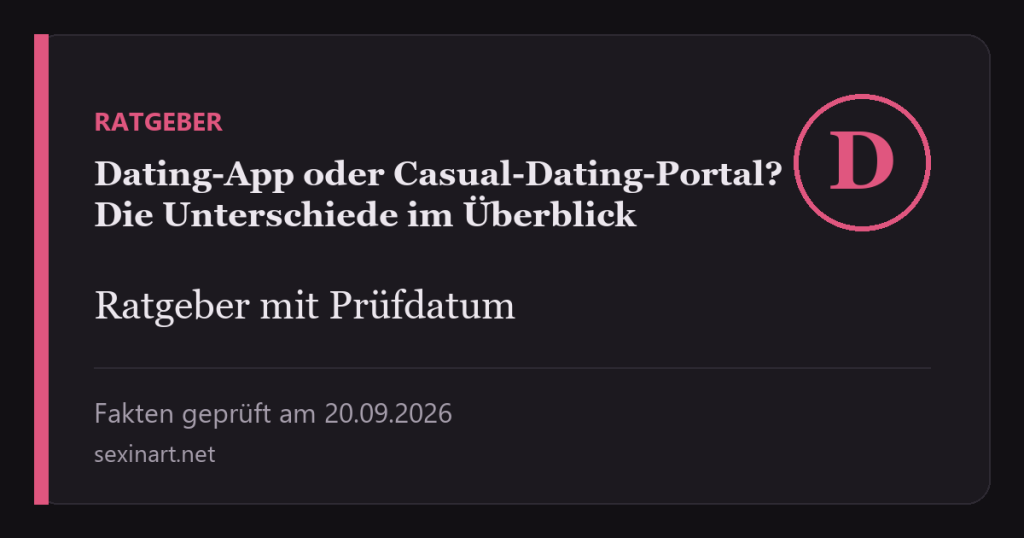 Dating-App oder Casual-Dating-Portal? Die Unterschiede im Überblick: Titelgrafik