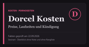 Dorcel Kosten: Titelgrafik mit Prüfdatum