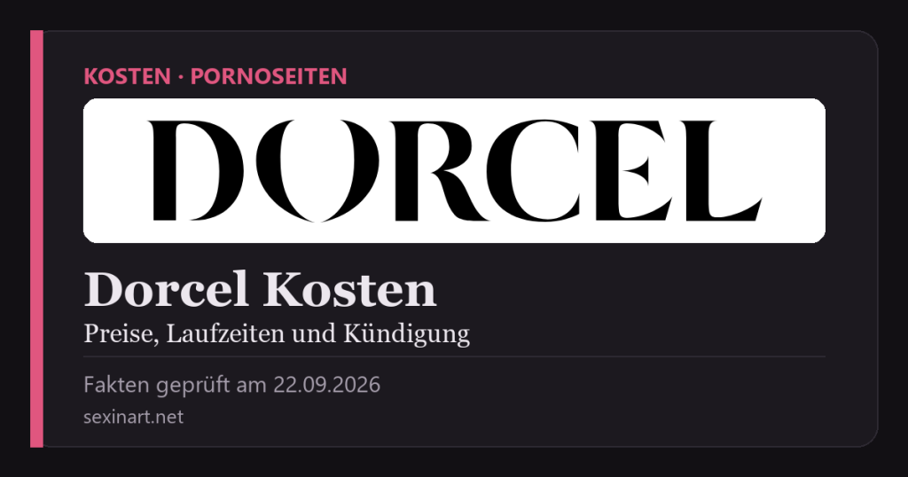 Dorcel Kosten: Titelgrafik mit Prüfdatum
