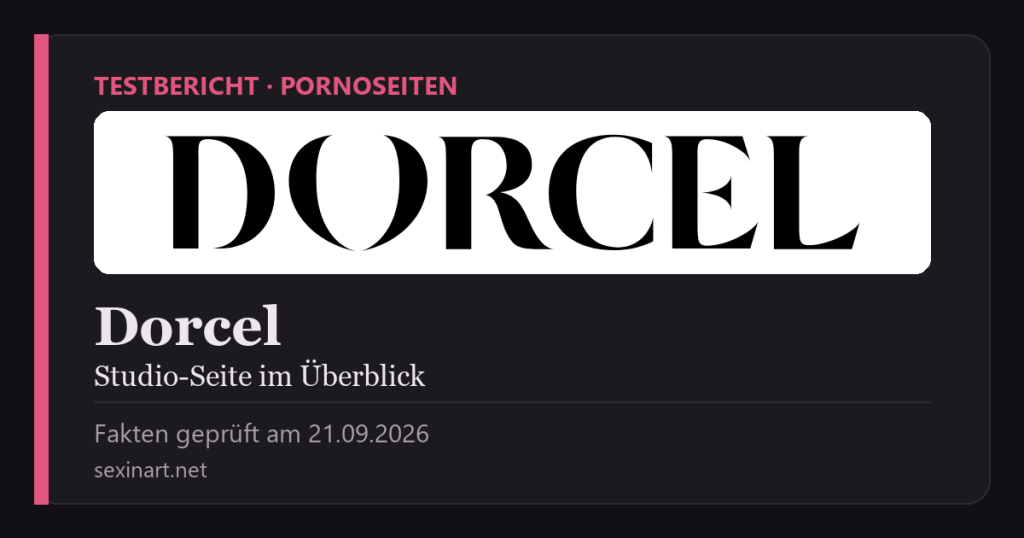 Dorcel: Titelgrafik mit Prüfdatum