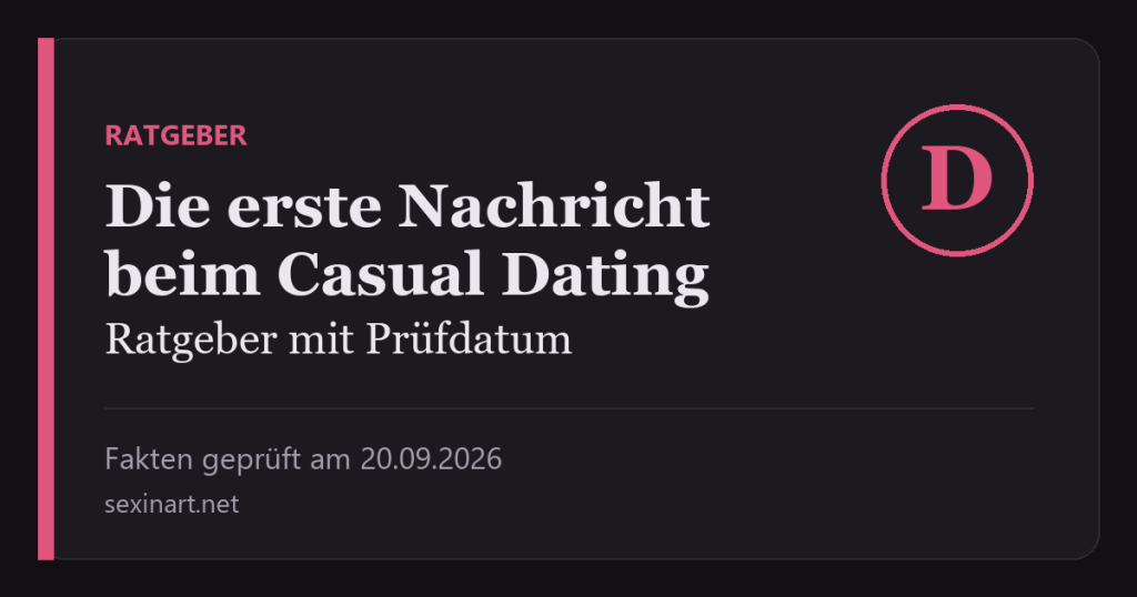 Die erste Nachricht beim Casual Dating: Titelgrafik