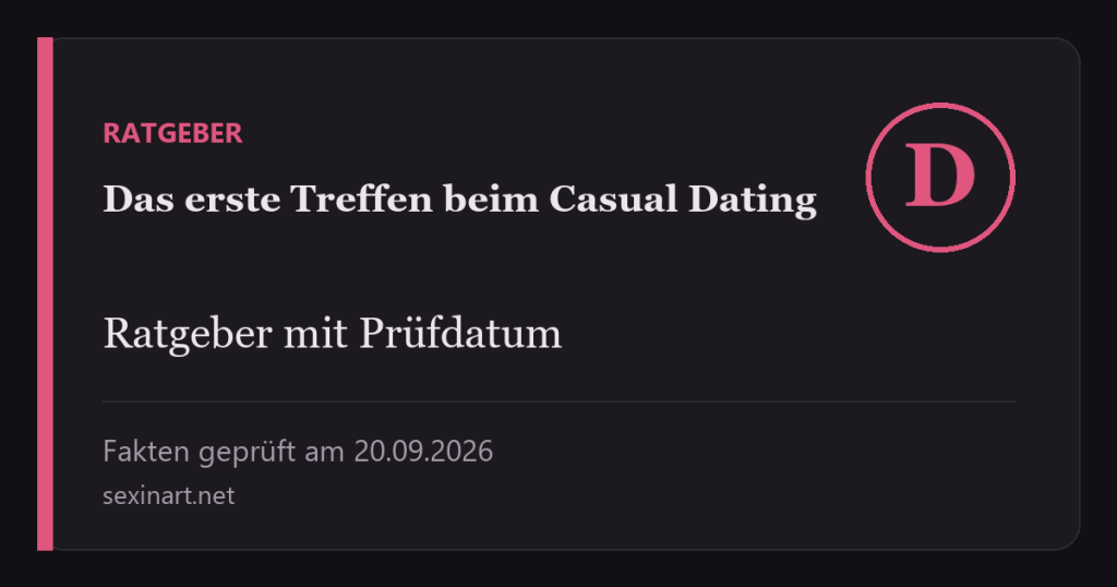 Das erste Treffen beim Casual Dating: Titelgrafik