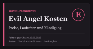 Evil Angel Kosten: Titelgrafik mit Prüfdatum