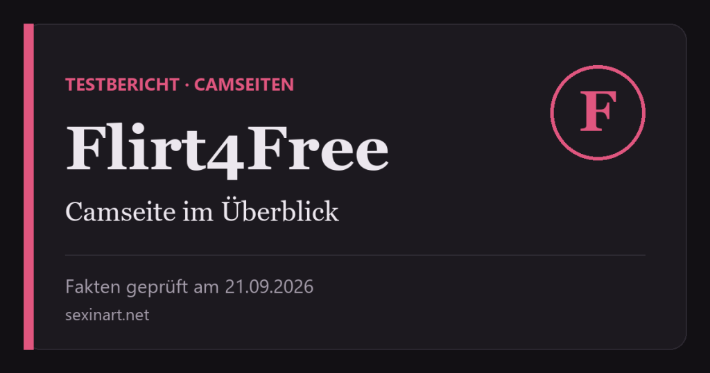 Flirt4Free Testbericht: Titelgrafik mit Prüfdatum