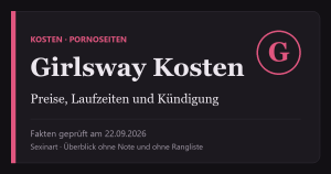 Girlsway Kosten: Titelgrafik mit Prüfdatum
