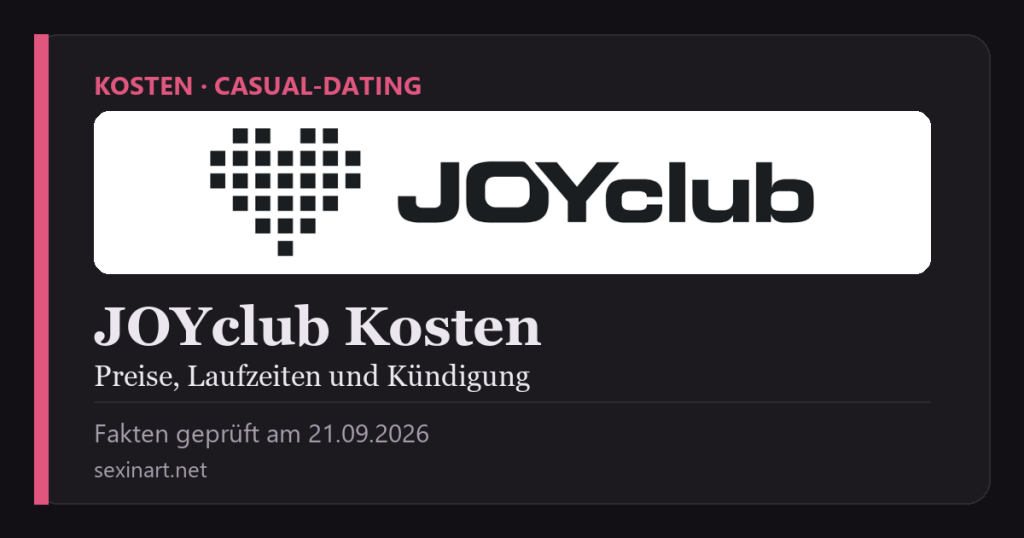 JOYclub Kosten: Titelgrafik mit Prüfdatum