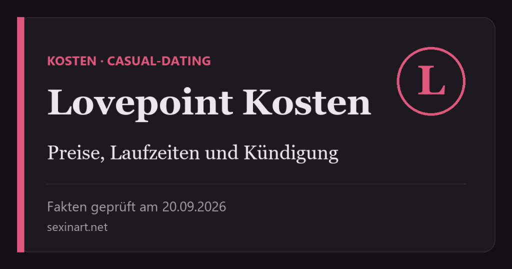 Lovepoint Kosten: Titelgrafik mit Prüfdatum
