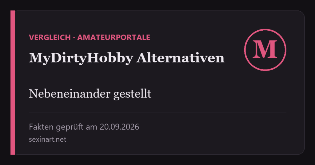 MyDirtyHobby Alternativen: Titelgrafik mit Prüfdatum