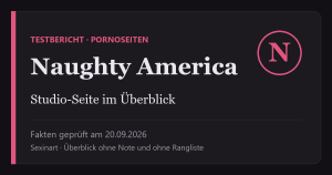 Naughty America Testbericht: Titelgrafik mit Prüfdatum