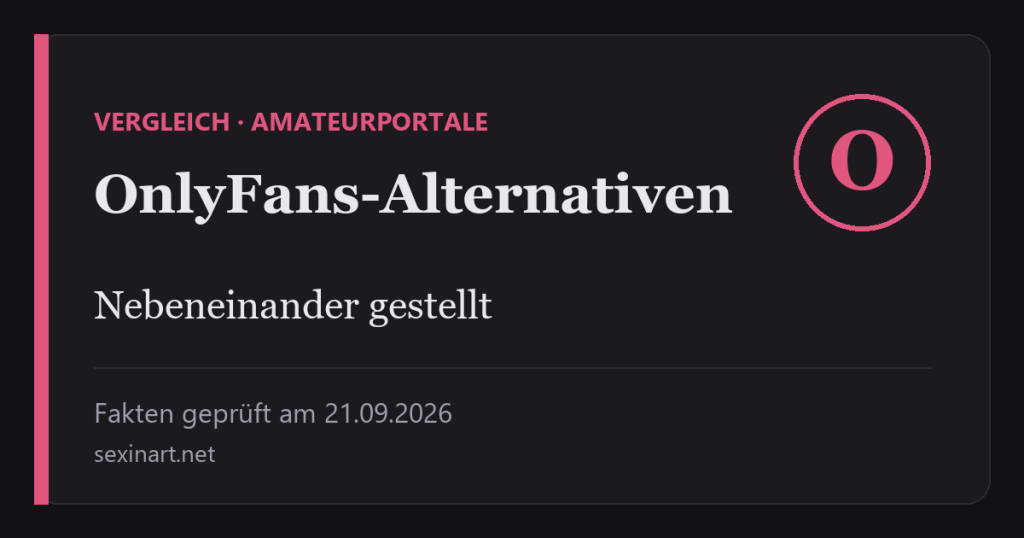 OnlyFans-Alternativen: Titelgrafik mit Prüfdatum