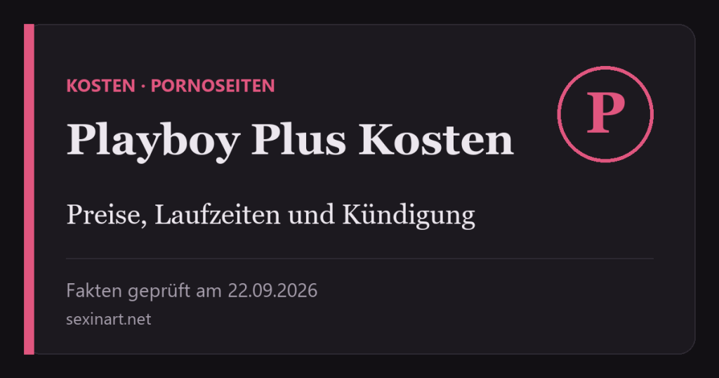 Playboy Plus Kosten: Titelgrafik mit Prüfdatum
