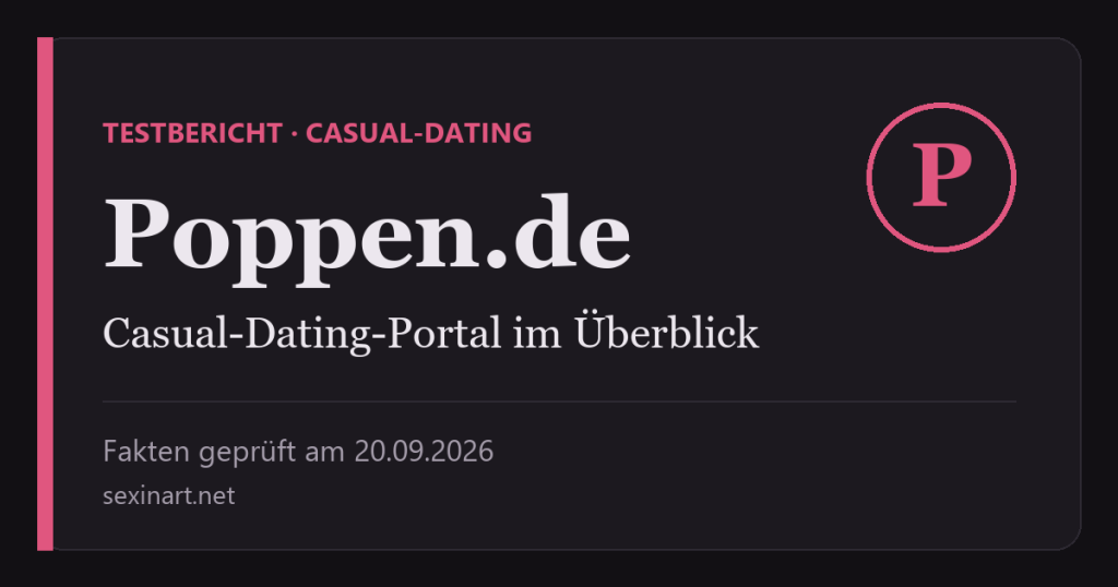Poppen.de Testbericht: Titelgrafik mit Prüfdatum