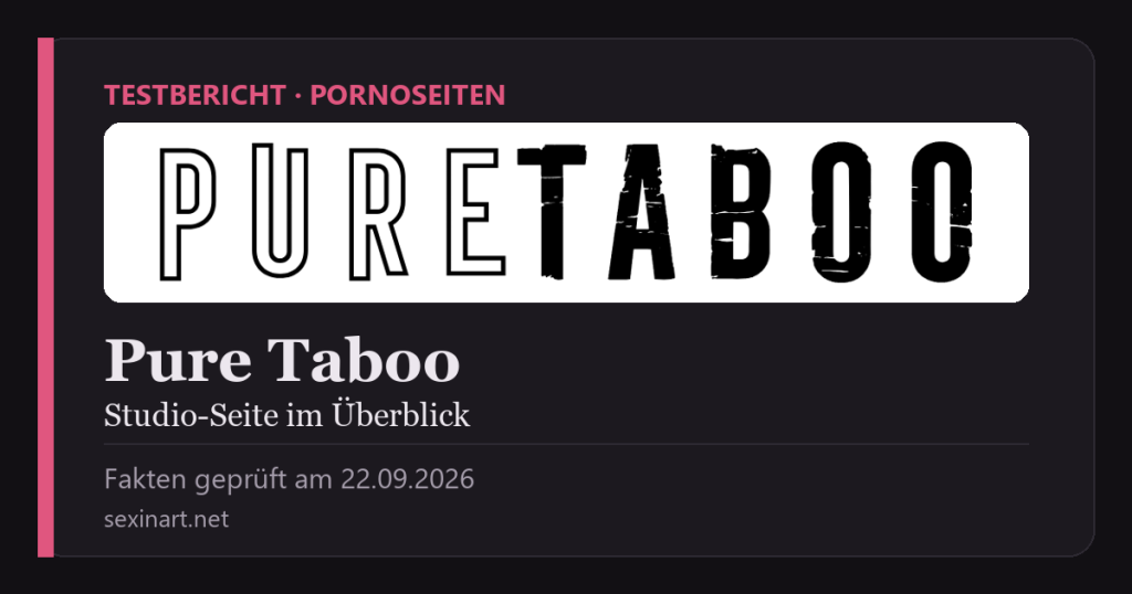 Pure Taboo: Titelgrafik mit Prüfdatum