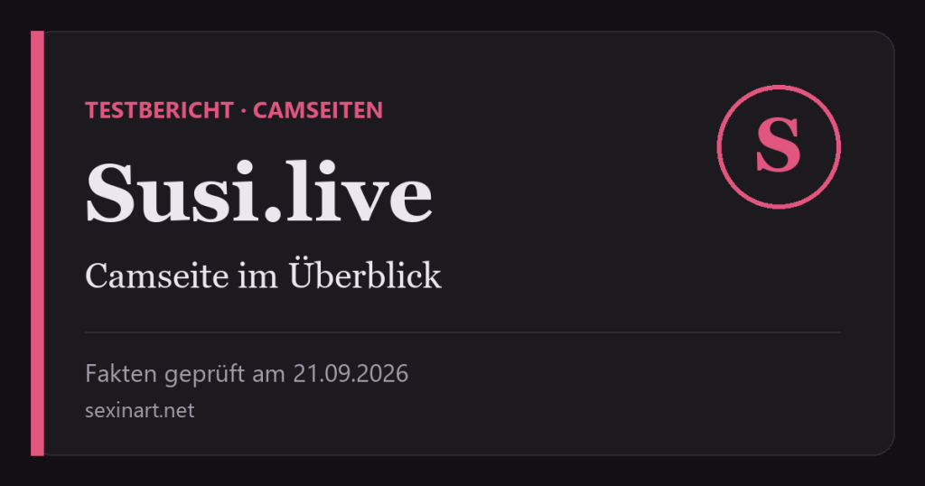 Susi.live Testbericht: Titelgrafik mit Prüfdatum