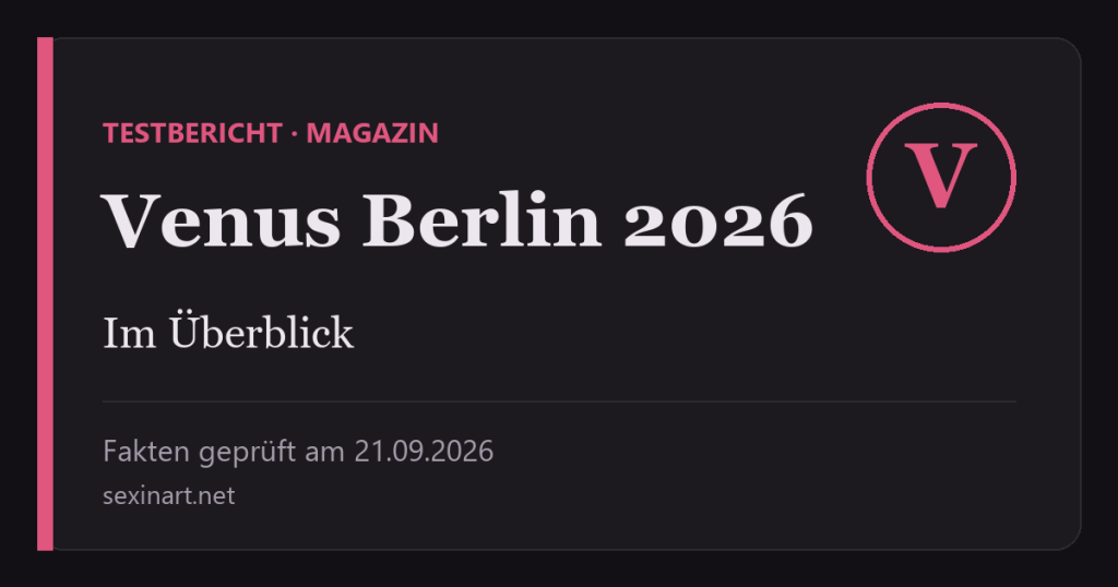 Venus Berlin 2026: Titelgrafik
