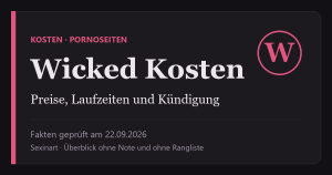Wicked Kosten: Titelgrafik mit Prüfdatum