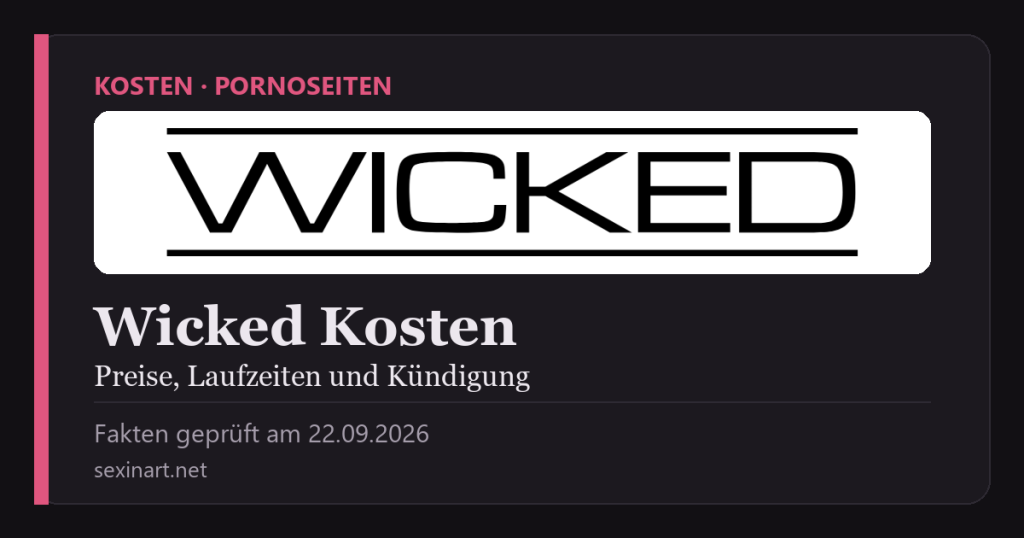 Wicked Kosten: Titelgrafik mit Prüfdatum