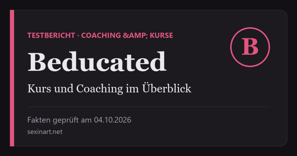 Beducated Erfahrungen: Titelgrafik mit Prüfdatum