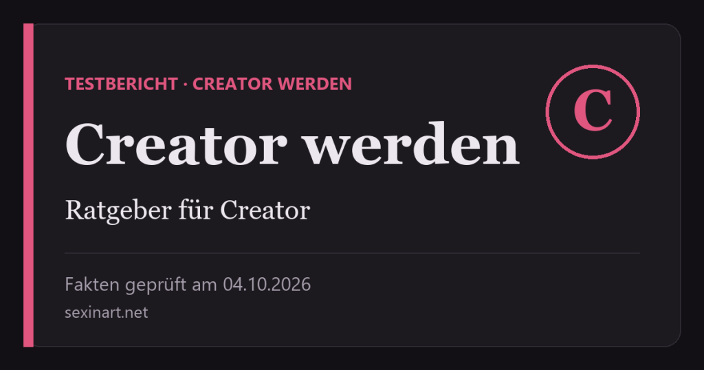 Creator werden: Titelgrafik mit Prüfdatum