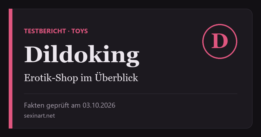 Dildoking Erfahrungen: Titelgrafik mit Prüfdatum