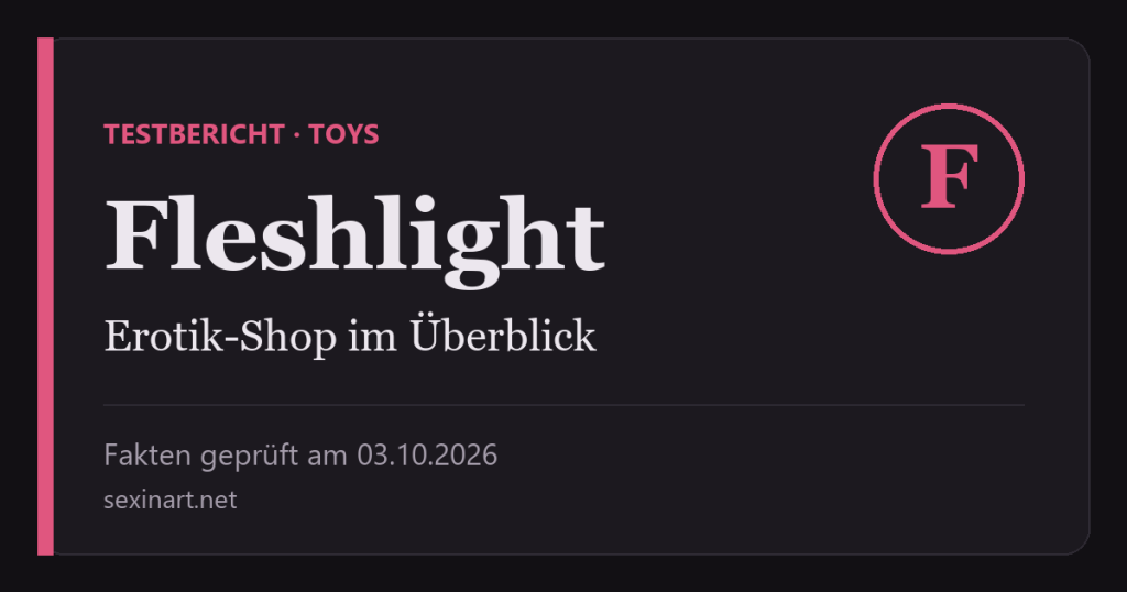 Fleshlight Shop: Titelgrafik mit Prüfdatum