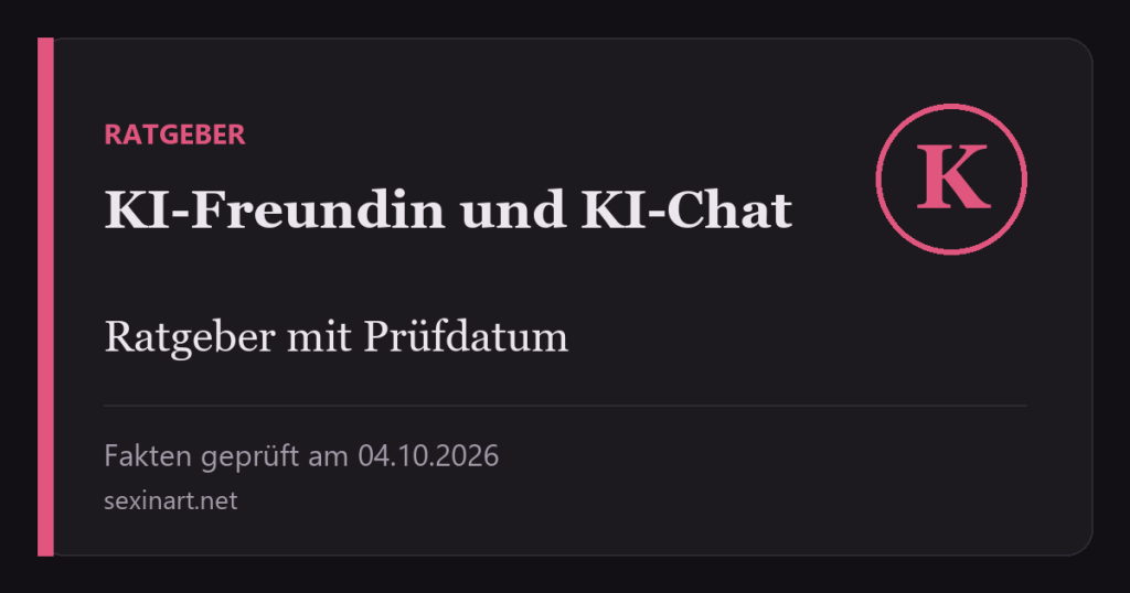 KI-Freundin und KI-Chat: Titelgrafik mit Prüfdatum