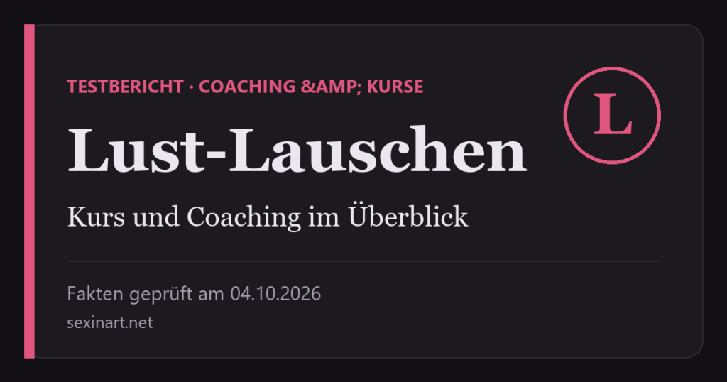 SlowSex Kurs „Der Liebe lauschen“: Titelgrafik mit Prüfdatum