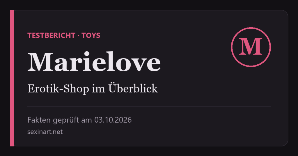 Marielove Erfahrungen: Titelgrafik mit Prüfdatum