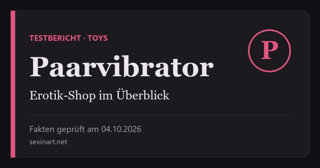 Paarvibrator: Titelgrafik mit Prüfdatum