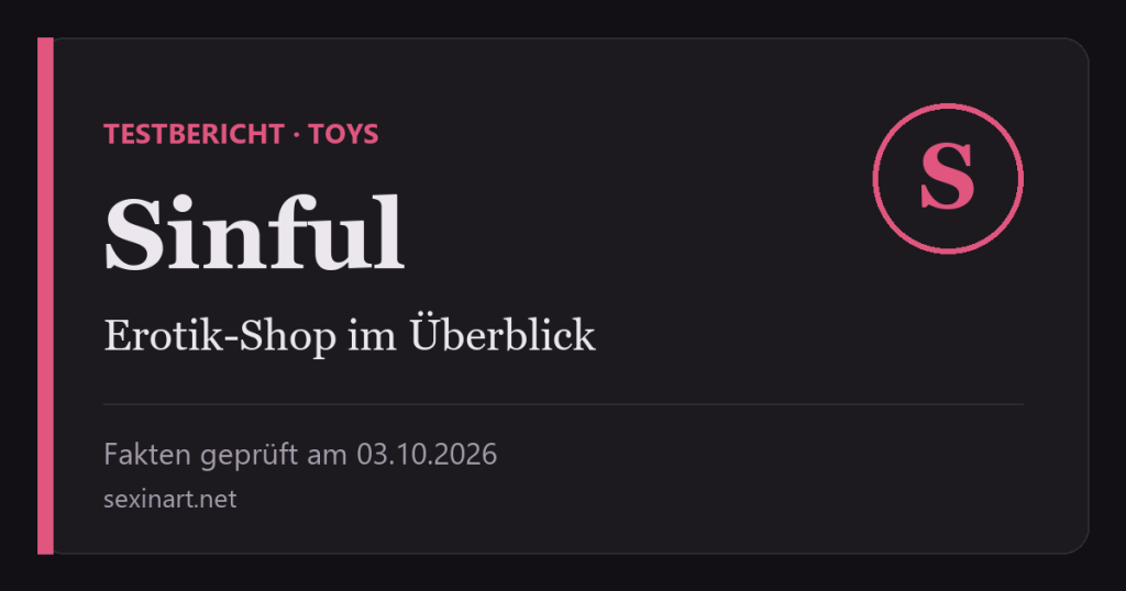 Sinful Erfahrungen: Titelgrafik mit Prüfdatum