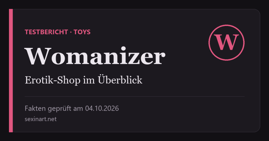Womanizer Shop: Titelgrafik mit Prüfdatum