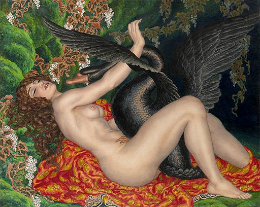 Nicholas Kalmakoff – Leda and the Swan c. 1920